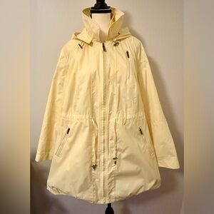 Coldwater Creek Cream Hooded Utility Jacket